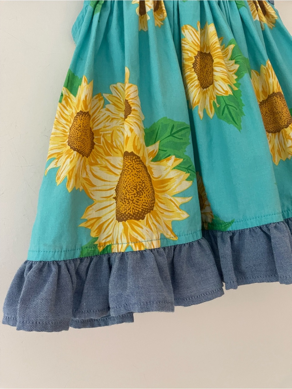 ELEANOR ROSE EUC/LN Vibrant Sunflower Ruffle Swing Top - Picture 3 of 5